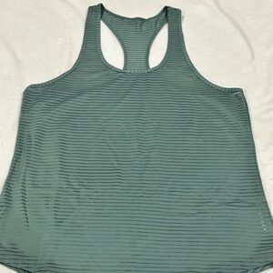 Zyia Activewear size medium Havanna Sage Green racer back striped tank top